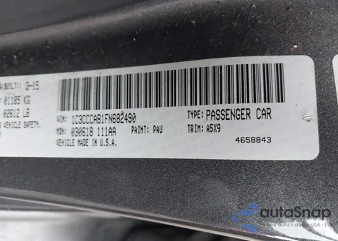 2015 Chrysler 200 Limited из США, поврежденный, VIN 1C3CCCAB1FN682490